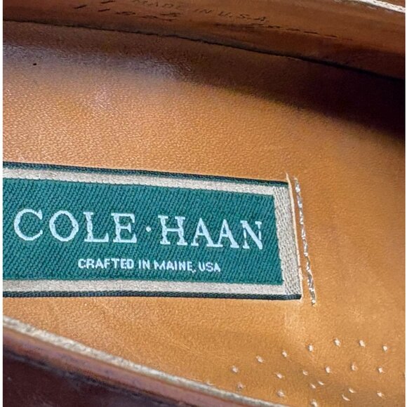 Retro Cole Haan Brown Leather Split Toe Made in the USA Derby - Picture 2 of 10